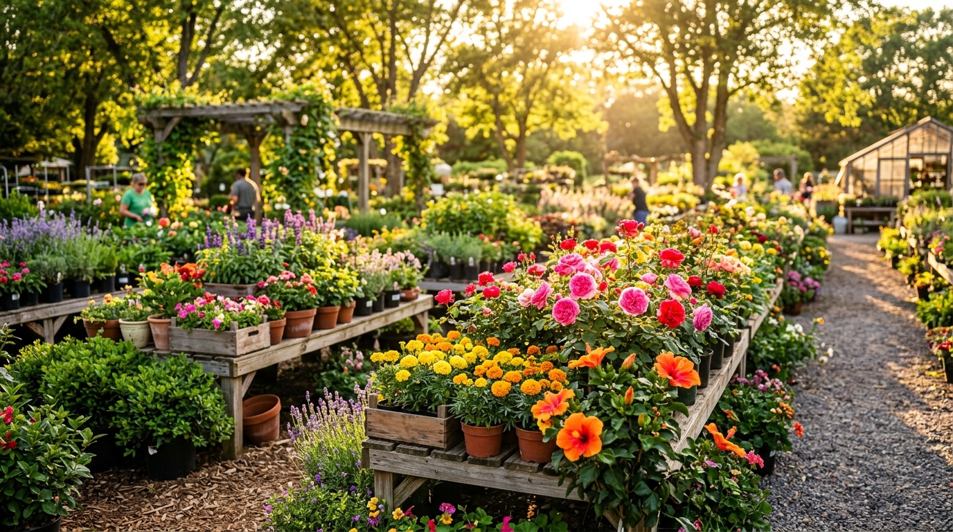 Lush Flowering Plants & Garden Shrubs